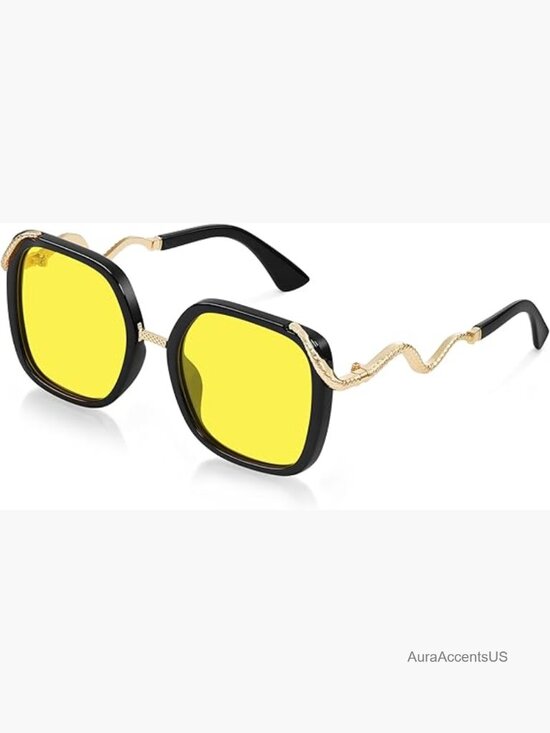 Oversized Square Polarized Sunglasses Women UV Protection Vintage main image 6